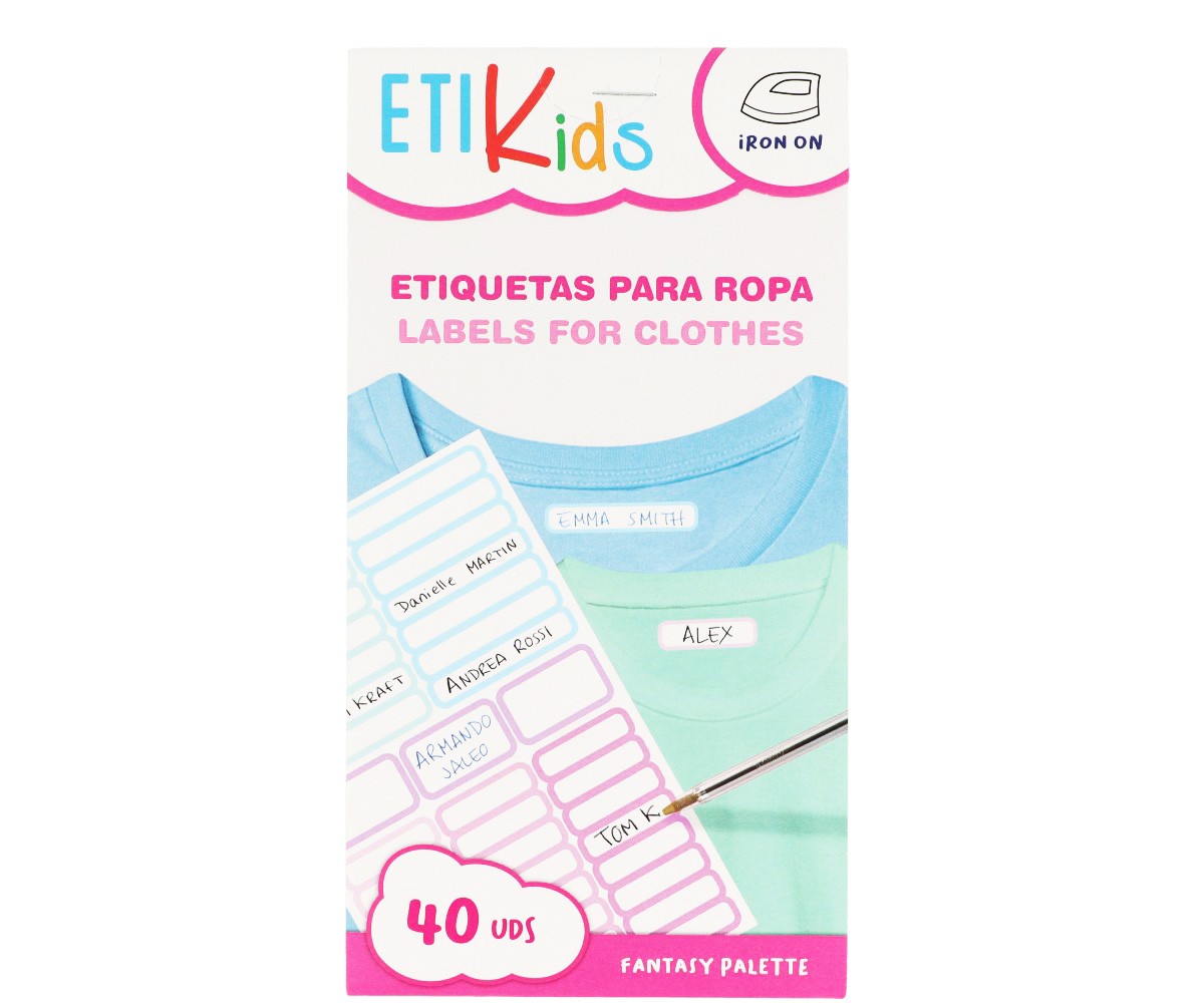 40 Etichette Termoadesive Testo Libero Fantasia