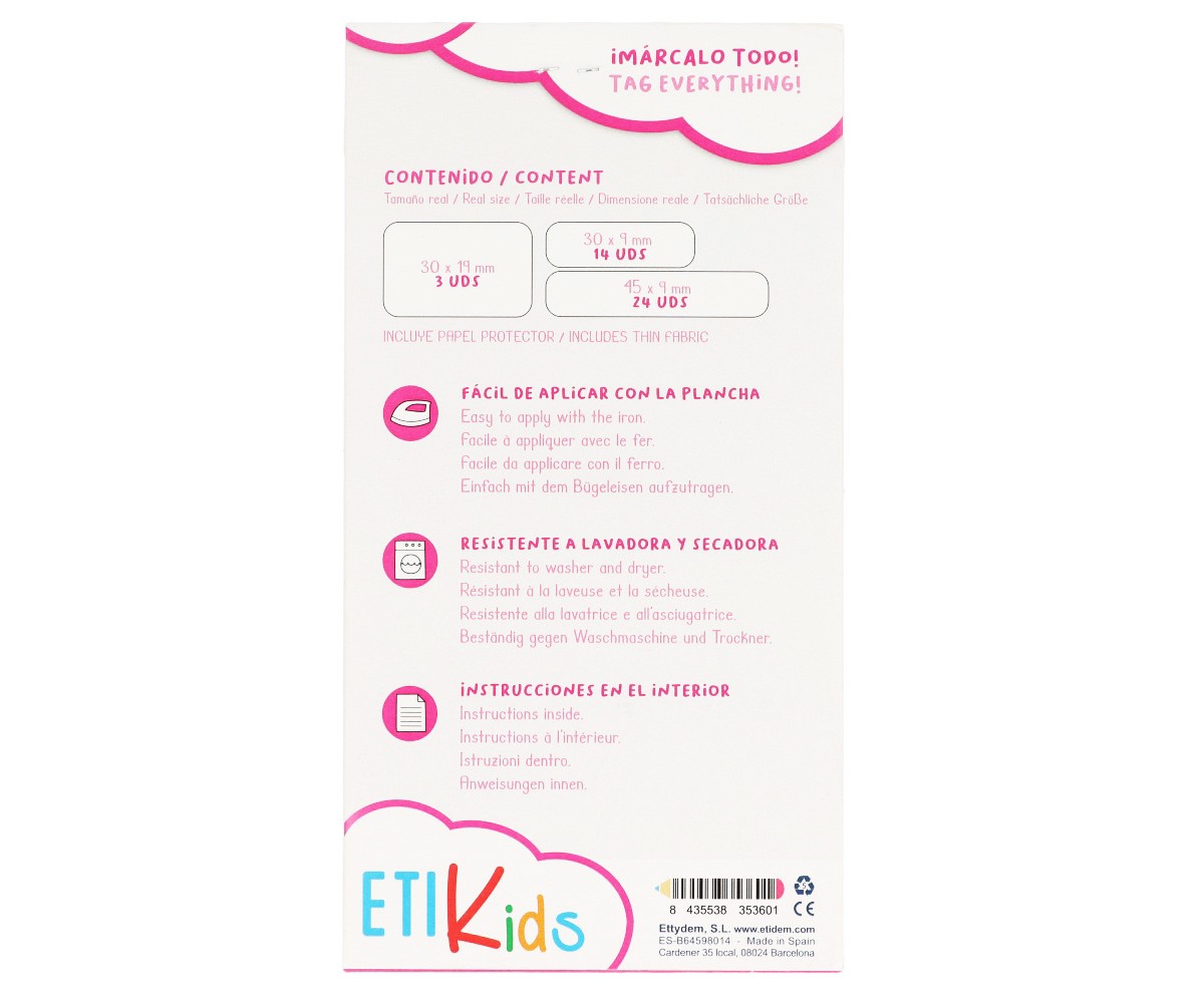 40 Etichette Termoadesive Testo Libero Fantasia