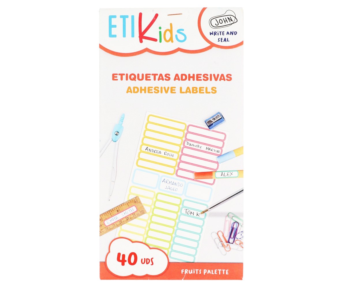 40 Pegatinas para Objetos "Escribe tu Texto" Colores