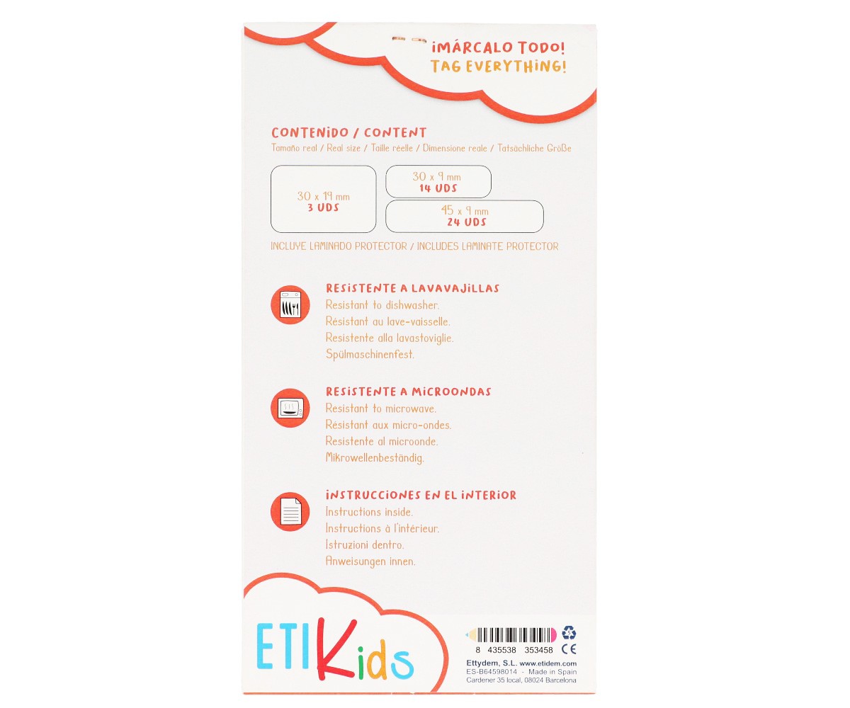 40 Pegatinas para Objetos "Escribe tu Texto" Colores