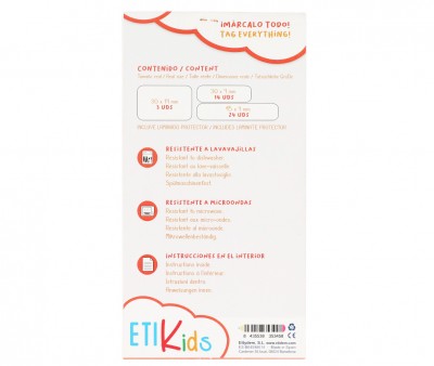 40 Pegatinas para Objetos "Escribe tu Texto" Colores