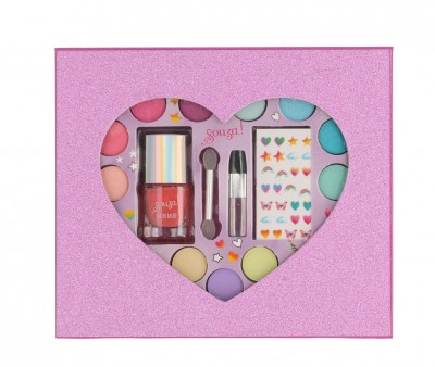 Caja Cosméticos Infantiles Corazón Brillante