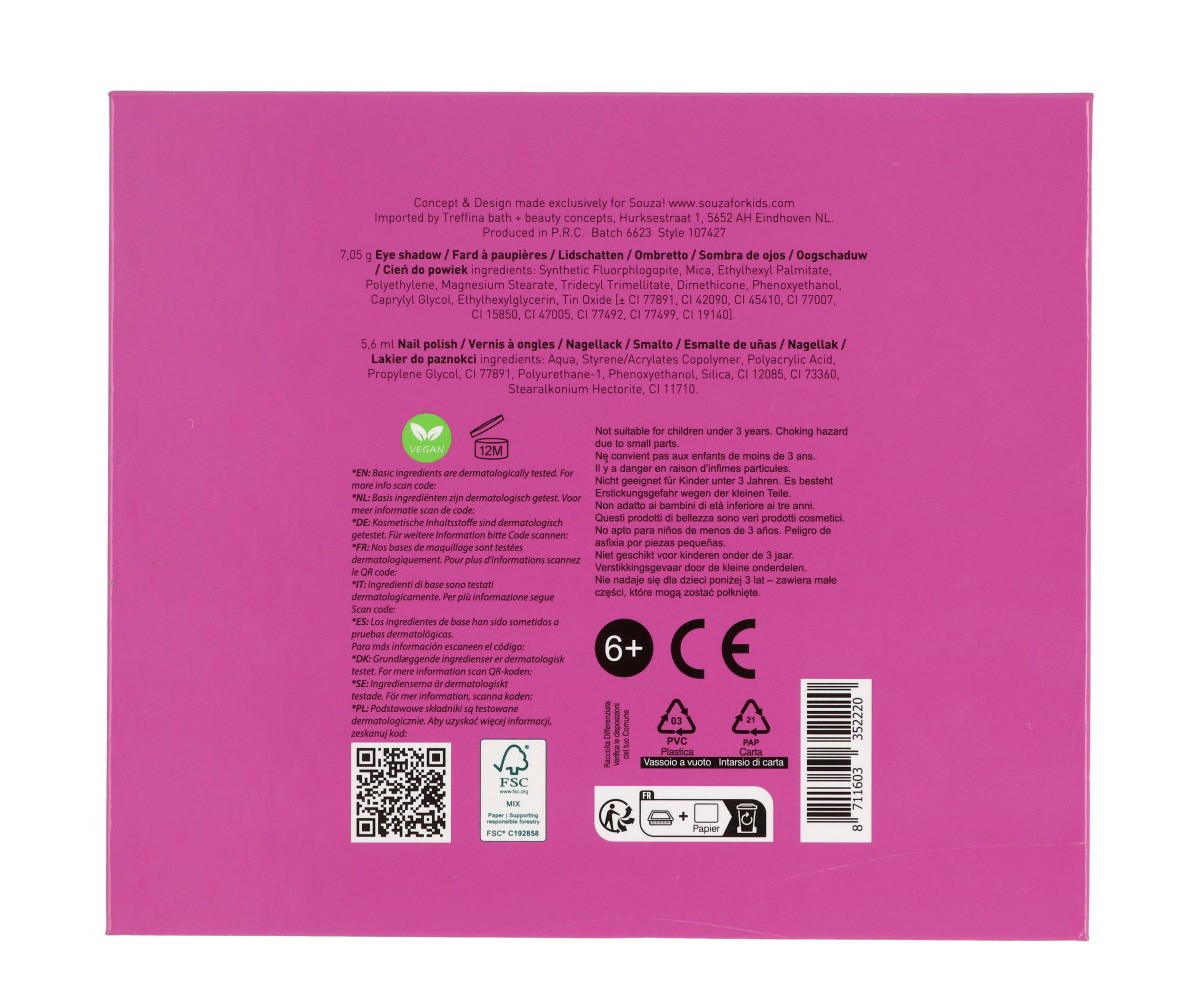 Scatola Cosmetici per Bambini Glitter Heart