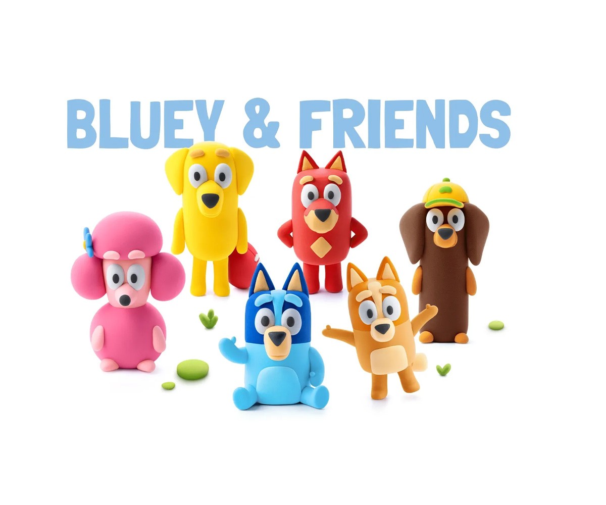 Plastilina Interattiva Bluey and Friends (15 vasetti)