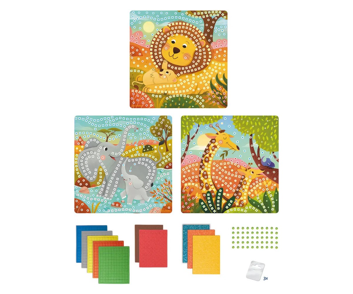 Mosaico de Animais da Savana
