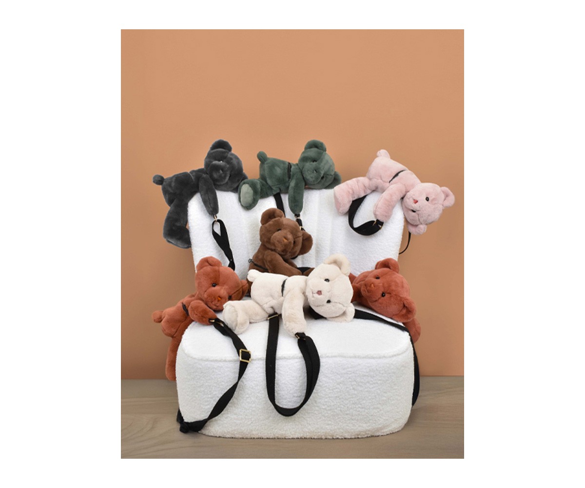 Bolso Osito de Peluche Rosa 30cm