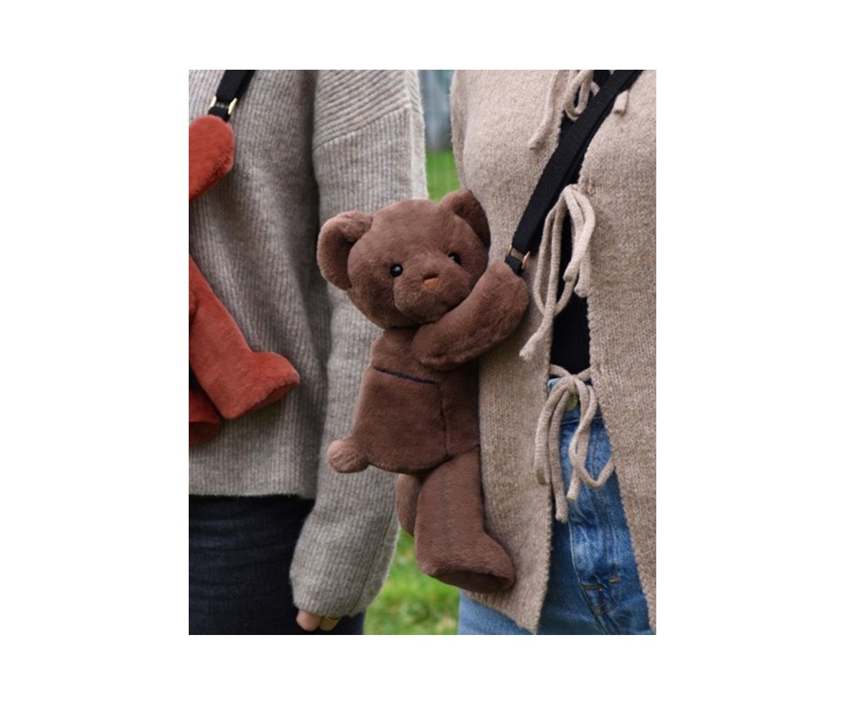 Bolso Osito de Peluche Rosa 30cm