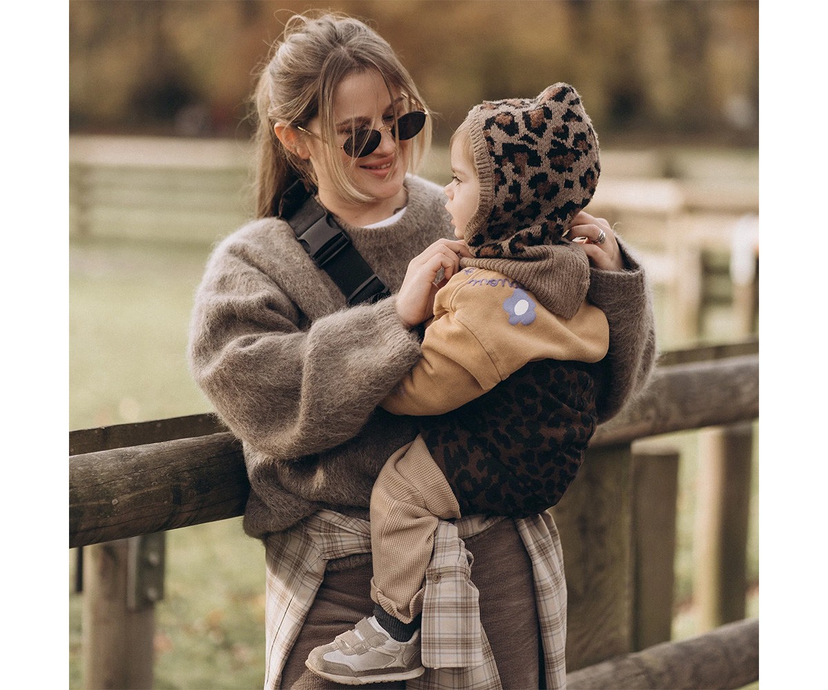 Portador de bebé  Wildride Leopard Linho Brown