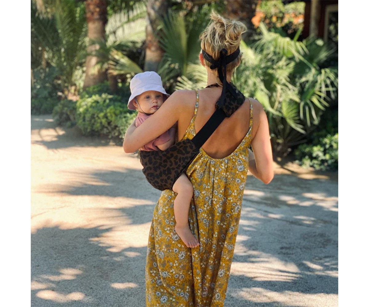 Portador de bebé  Wildride Leopard Linho Brown