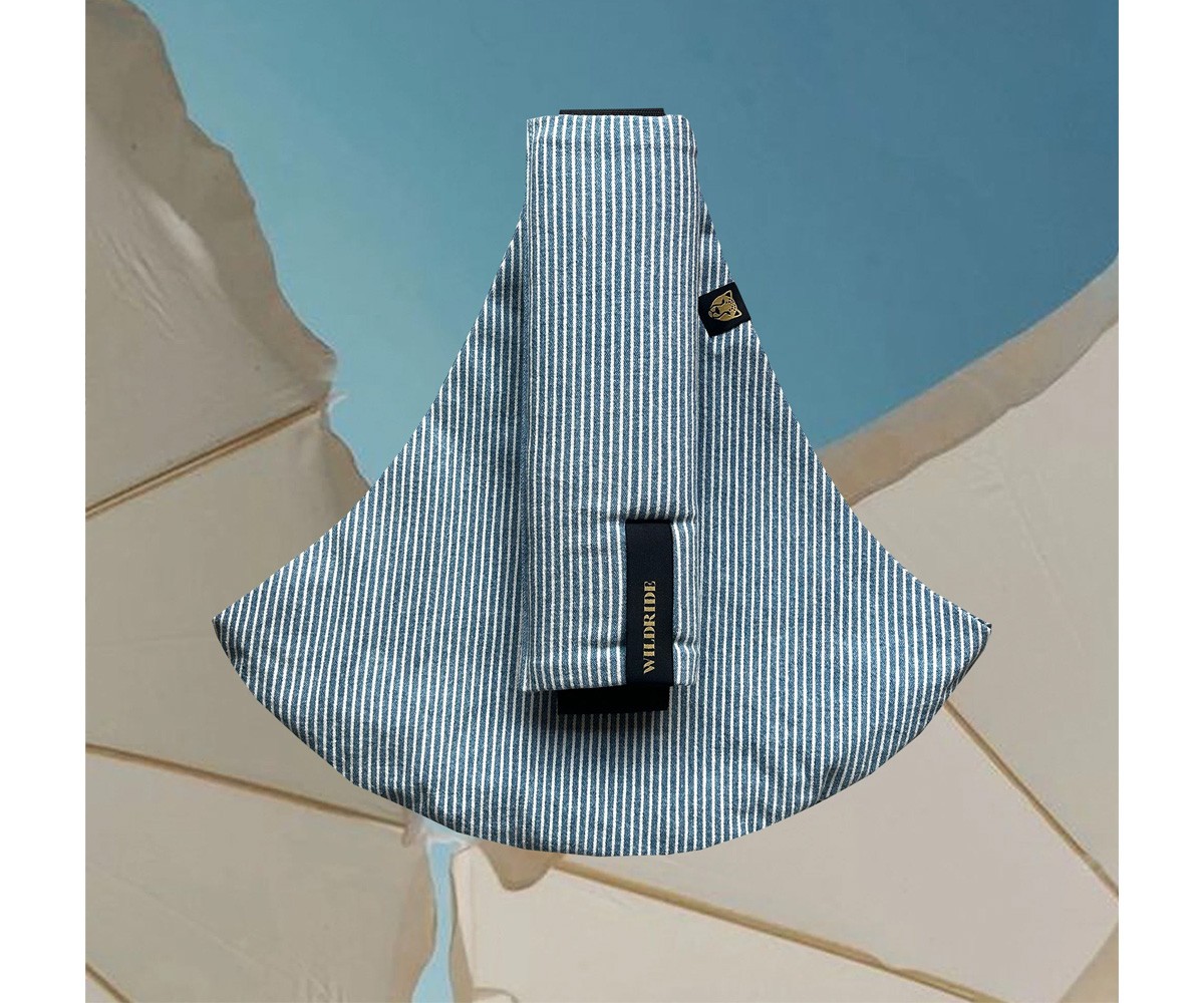 Portador de bebé Wildride Light Denim Stripes