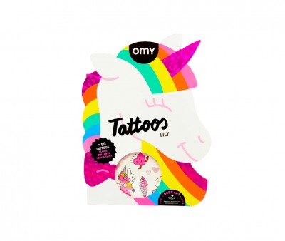 Tatuaggi Temporanei OMY Unicorno Lily Neon