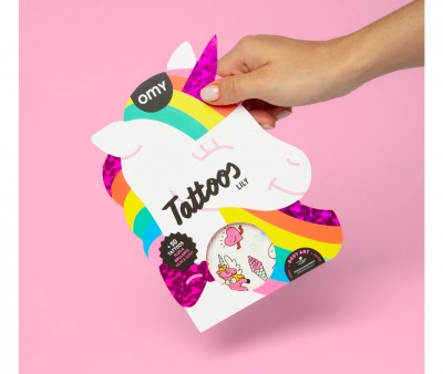 Tatuaggi Temporanei OMY Unicorno Lily Neon