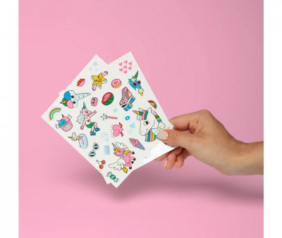 Tatuaggi Temporanei OMY Unicorno Lily Neon