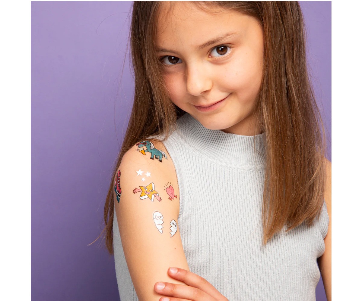 Tatuaggi Temporanei OMY Unicorno Lily Neon