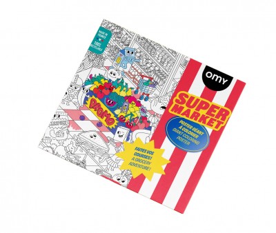 Póster XL OMY Supermarket para Colorear