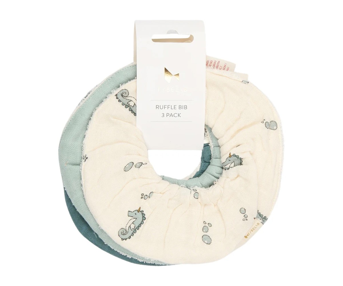 3 Bandane Ruffle Bib Under the Sea