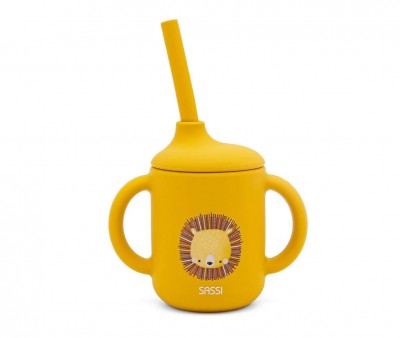 Taza de Silicona con Pajita León 120ml