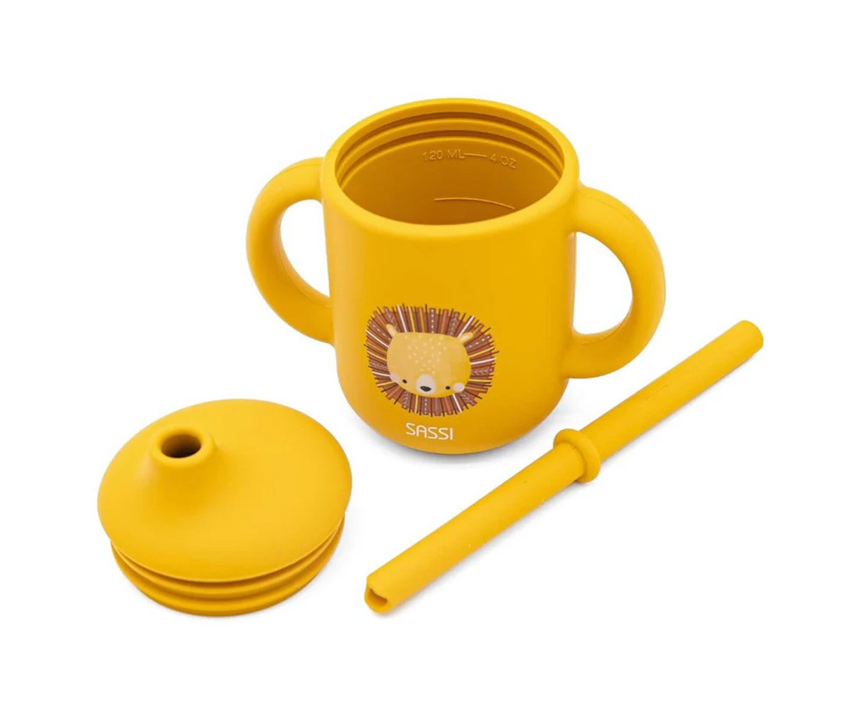 Taza de Silicona con Pajita León 120ml