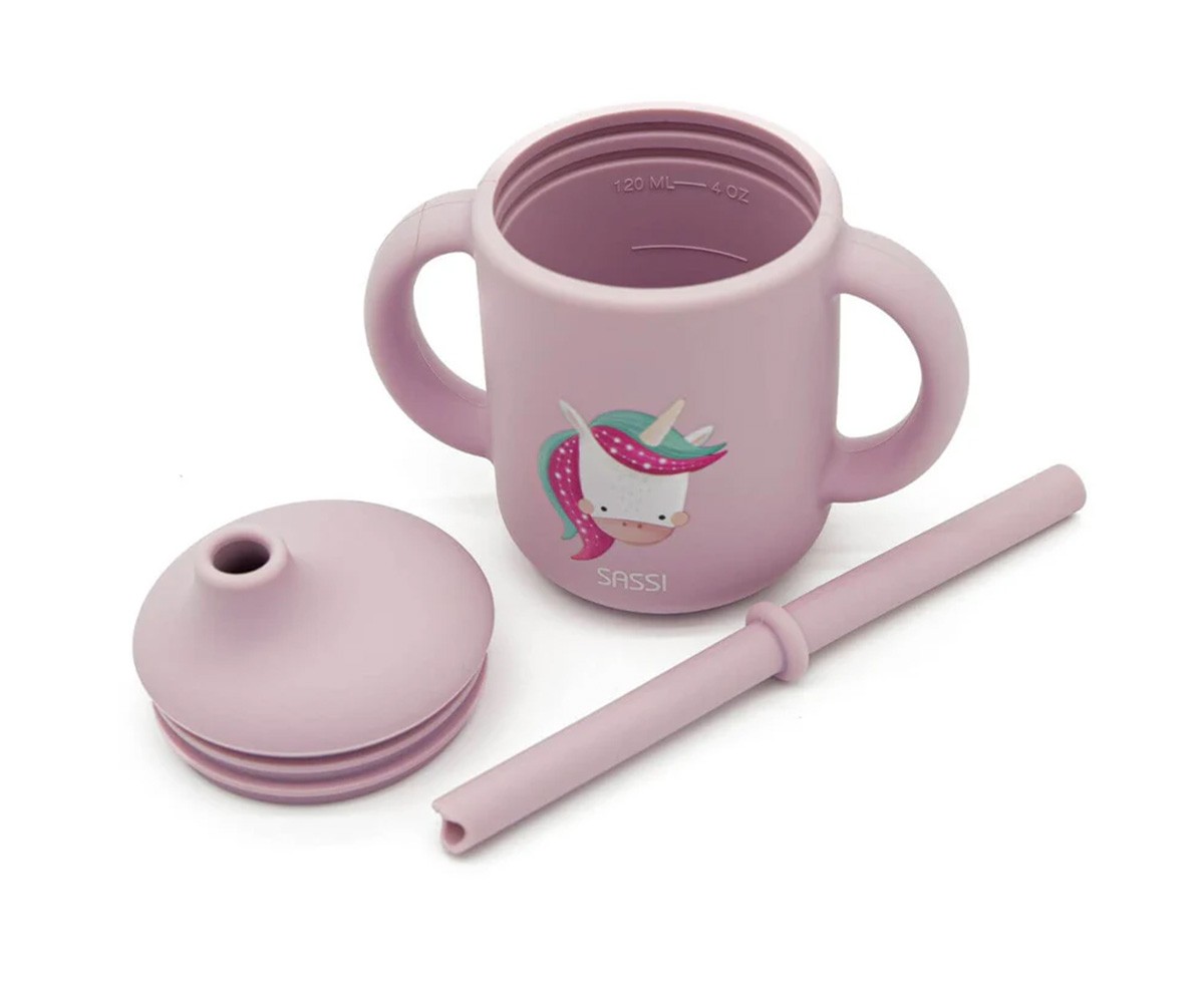 Tasse en Silicone avec Paille Licorne 120 ml