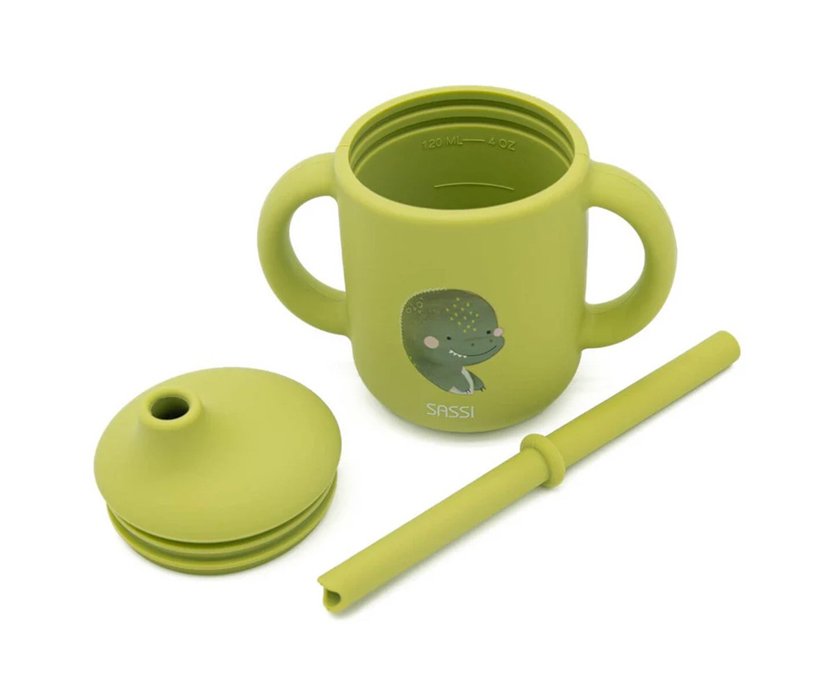 Tasse en Silicone avec Paille Dinosaure 120 ml
