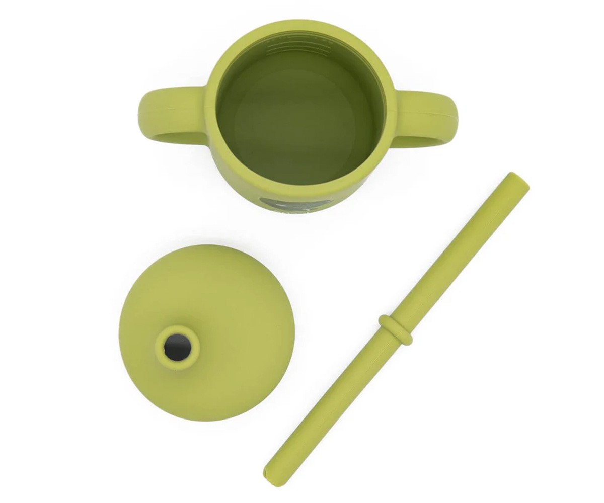 Tasse en Silicone avec Paille Dinosaure 120 ml