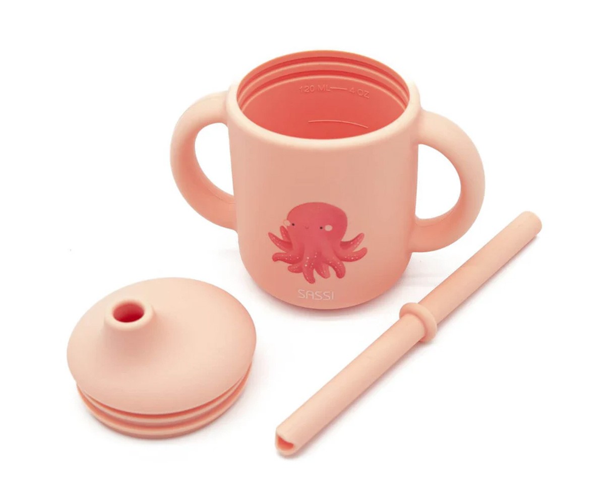 Tasse en Silicone avec Paille Pieuvre 120 ml