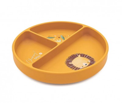 Plato de Silicona con Compartimentos León