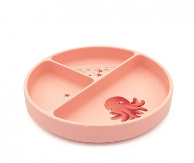 Plato de Silicona con Compartimentos Pulpo