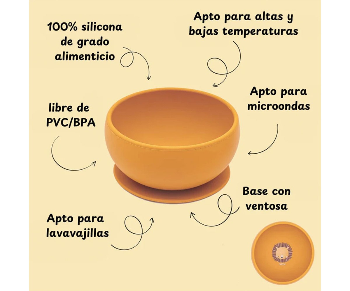 Bol en Silicone avec Ventouse Lion