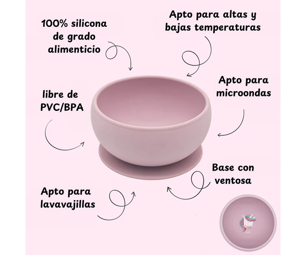 Bol en Silicone avec Ventouse Licorne