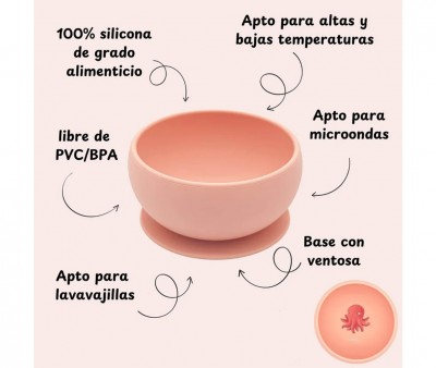 Bowl Ventosa de silicone Octopus