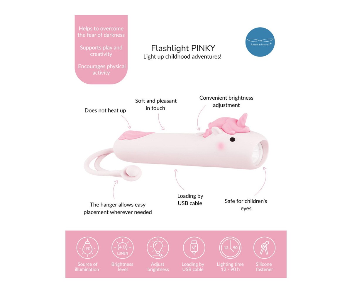 Torcia in Silicone Unicorn Pinky