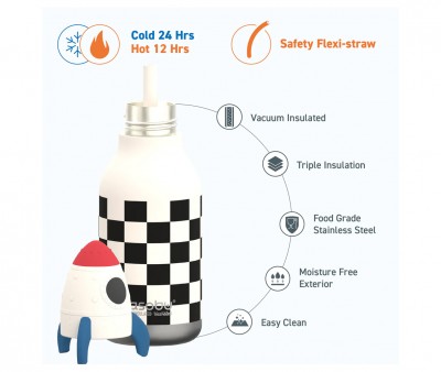 Gourde Isotherme Bestie Fusée 460 ml