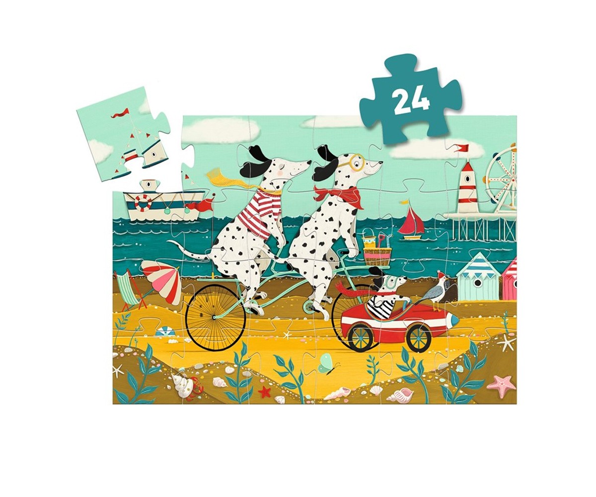 Quebra-cabeça de silhueta Ollie, o dálmata