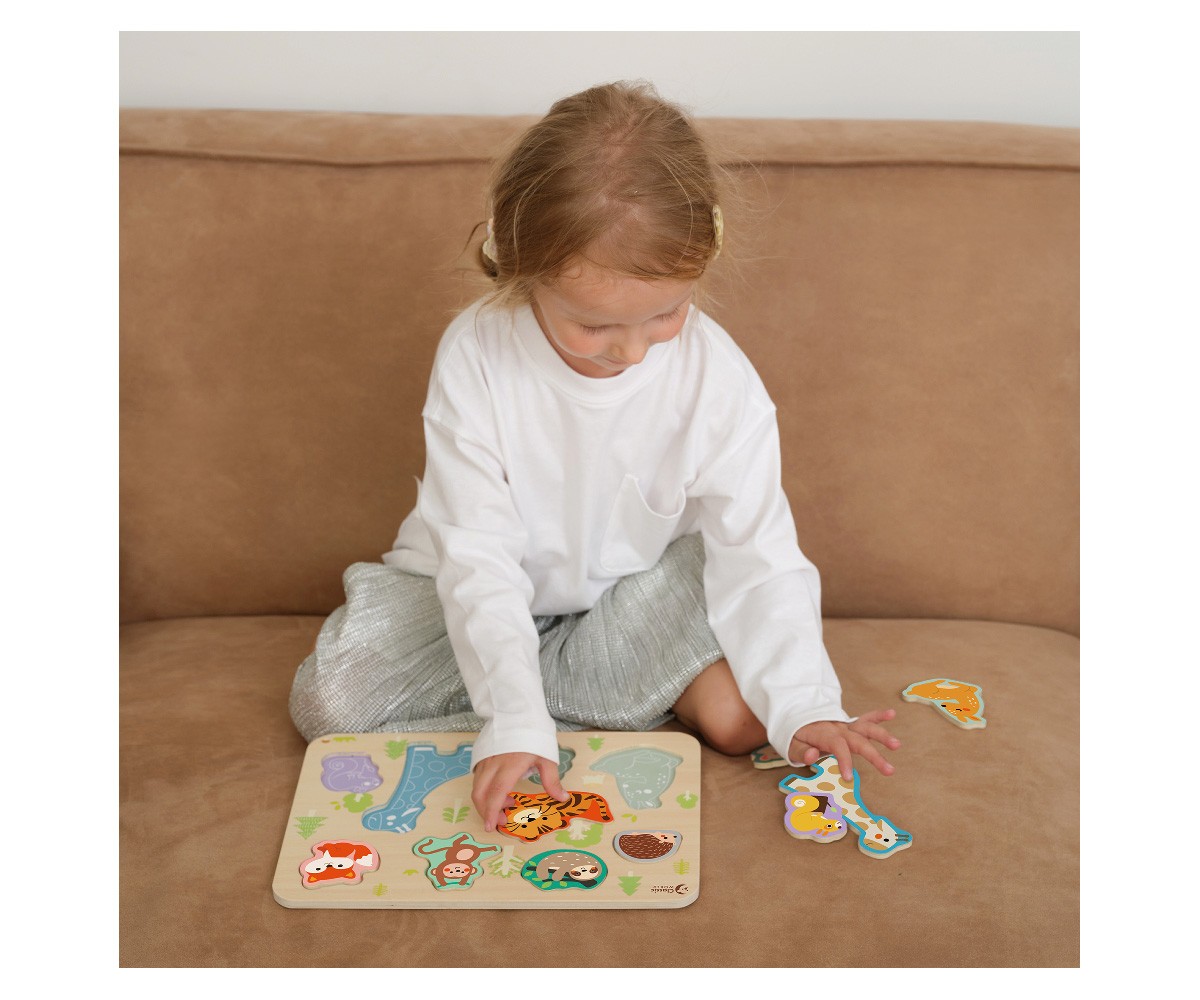 Puzzle Incastro con Animali in Legno