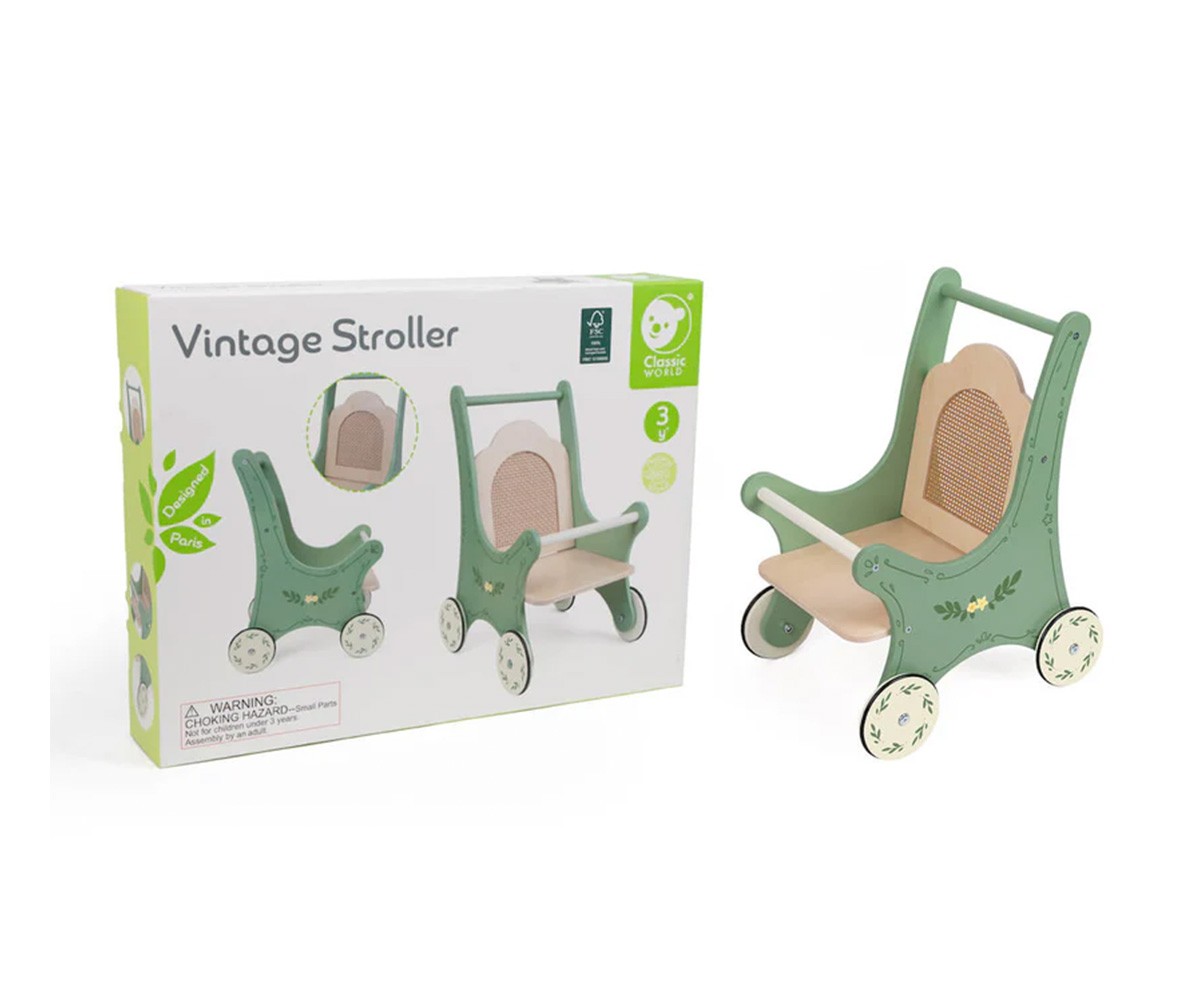 Carrinho de boneca Verde Vintage