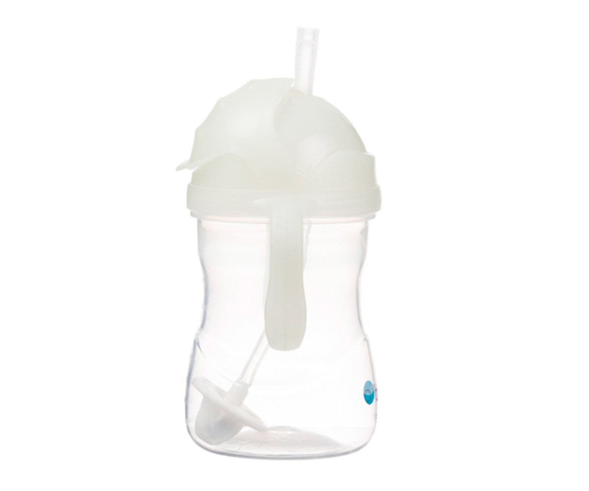 Taza Con Pajita Flexible Brilla en la Oscuridad