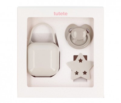 Pack Regalo Bebé Retro Nordic Gris Personalizable