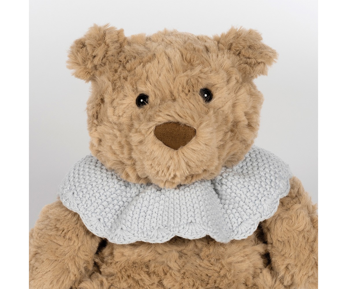 Peluche Plush Bear Tricot Blue