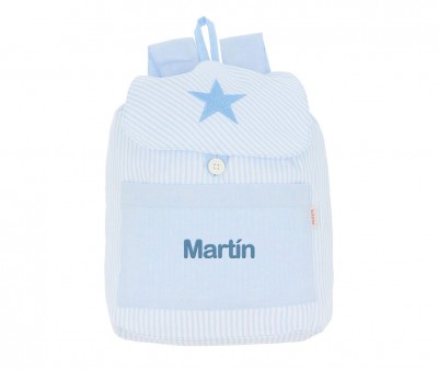 Mochila Pequeña Oxford Azul Personalizable