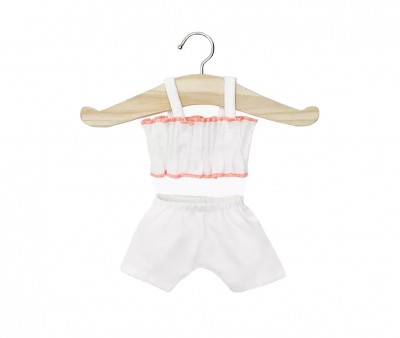 Bañador Retro Blanco 2 Piezas con Bolsa