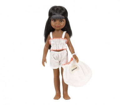 Bañador Retro Blanco 2 Piezas con Bolsa