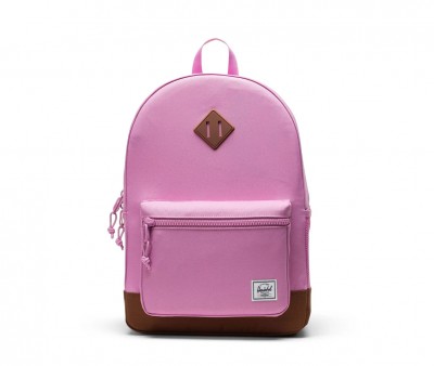 Zaino Herschel Heritage Youth New Opera Mauve Saddle Brown Personalizzabile