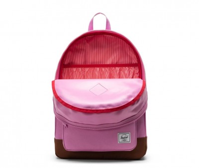 Sac à dos Herschel Heritage Youth Opera Mauve/Saddle Brown Personnalisable