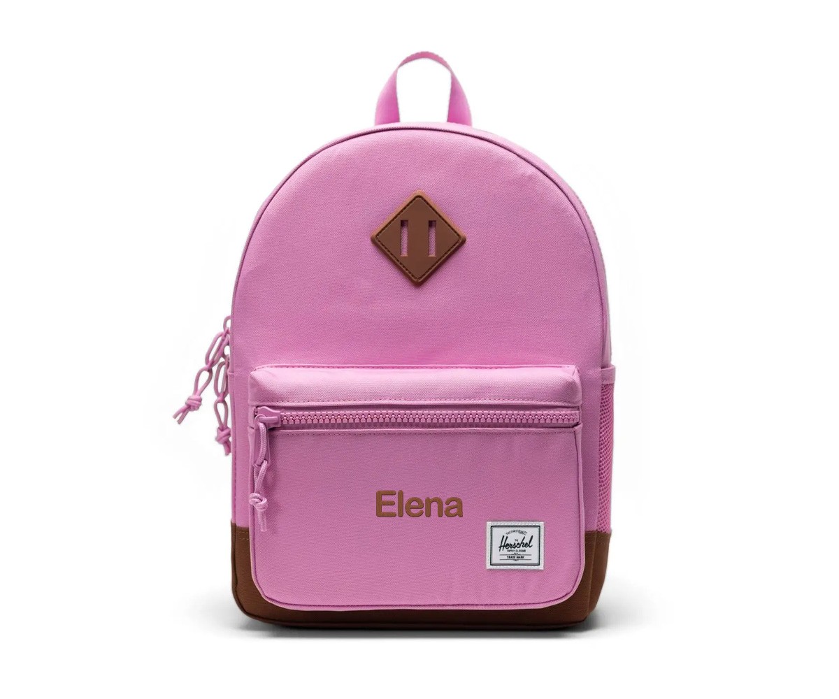 Sac à Dos Herschel Heritage Kids Opera Mauve/Saddle Brown Personnalisable