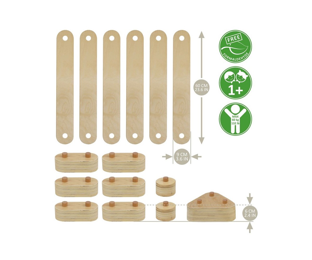 Conjunto de circuitos Equilíbrio de madeira