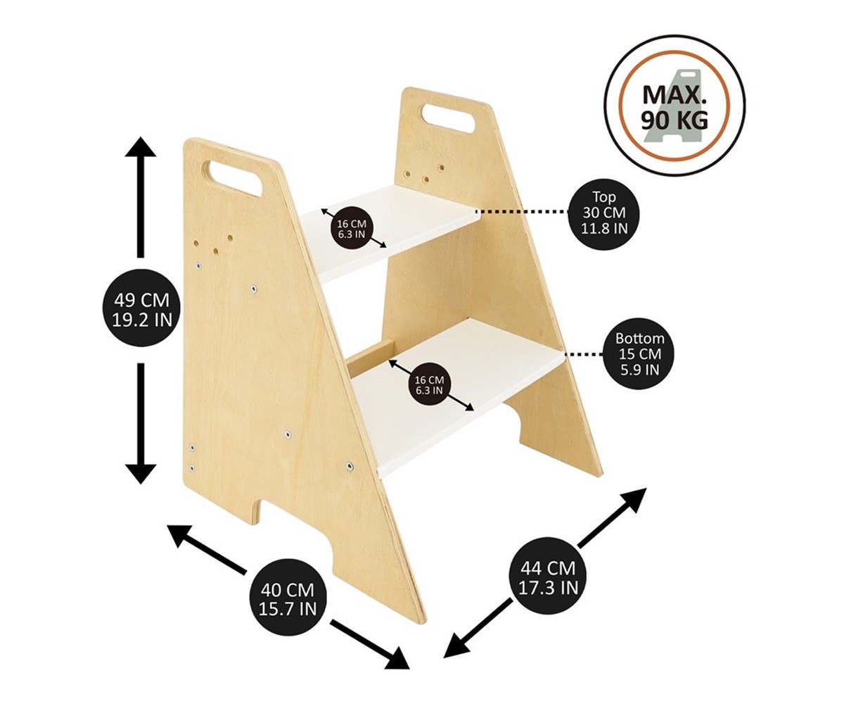 Tobogán con Escalera 2 en 1 Natural