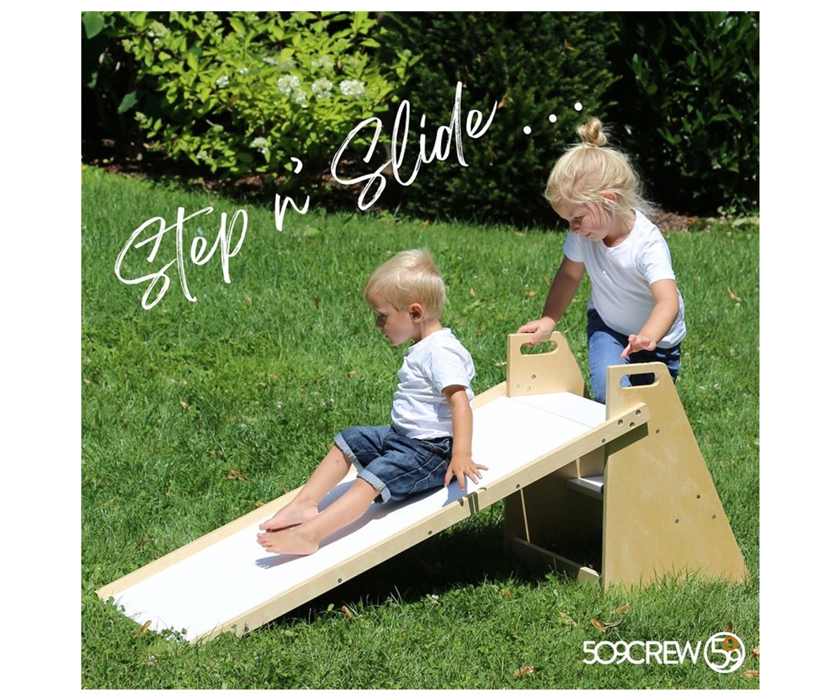 Tobogán con Escalera 2 en 1 Natural