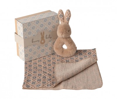 Set Sonajero Conejo Cream Peach