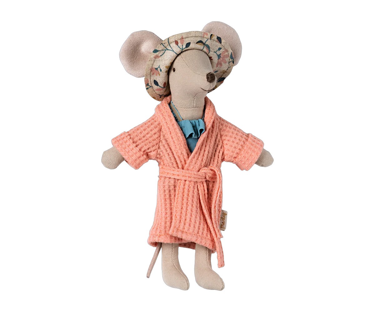 Bata de Baño Mamá y Papá Ratón Coral